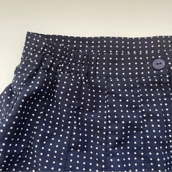 Tail Vintage Pleated Mini Skirt 8 Small USA Blue Stars Stripe America Patriotic - Picture 3 of 11